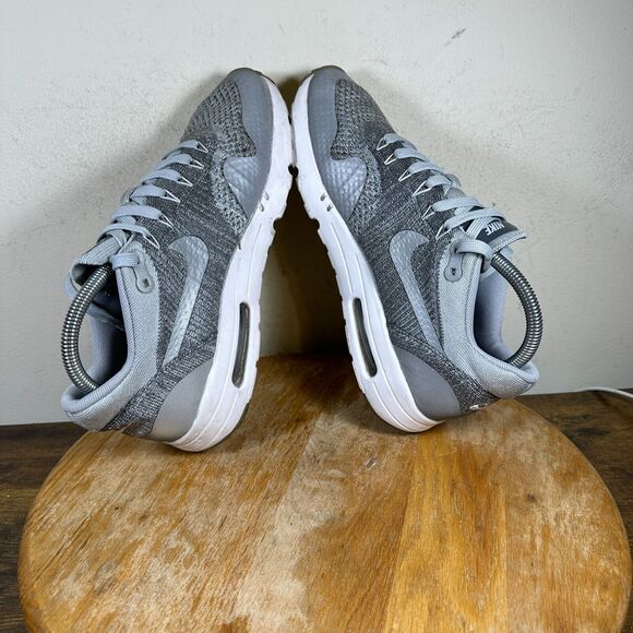 Nike Air Max 1 Men\'s Size 8 Ultra Flyknit Wolf‎ Grey Shoes Sneakers 843384-001 main image 4